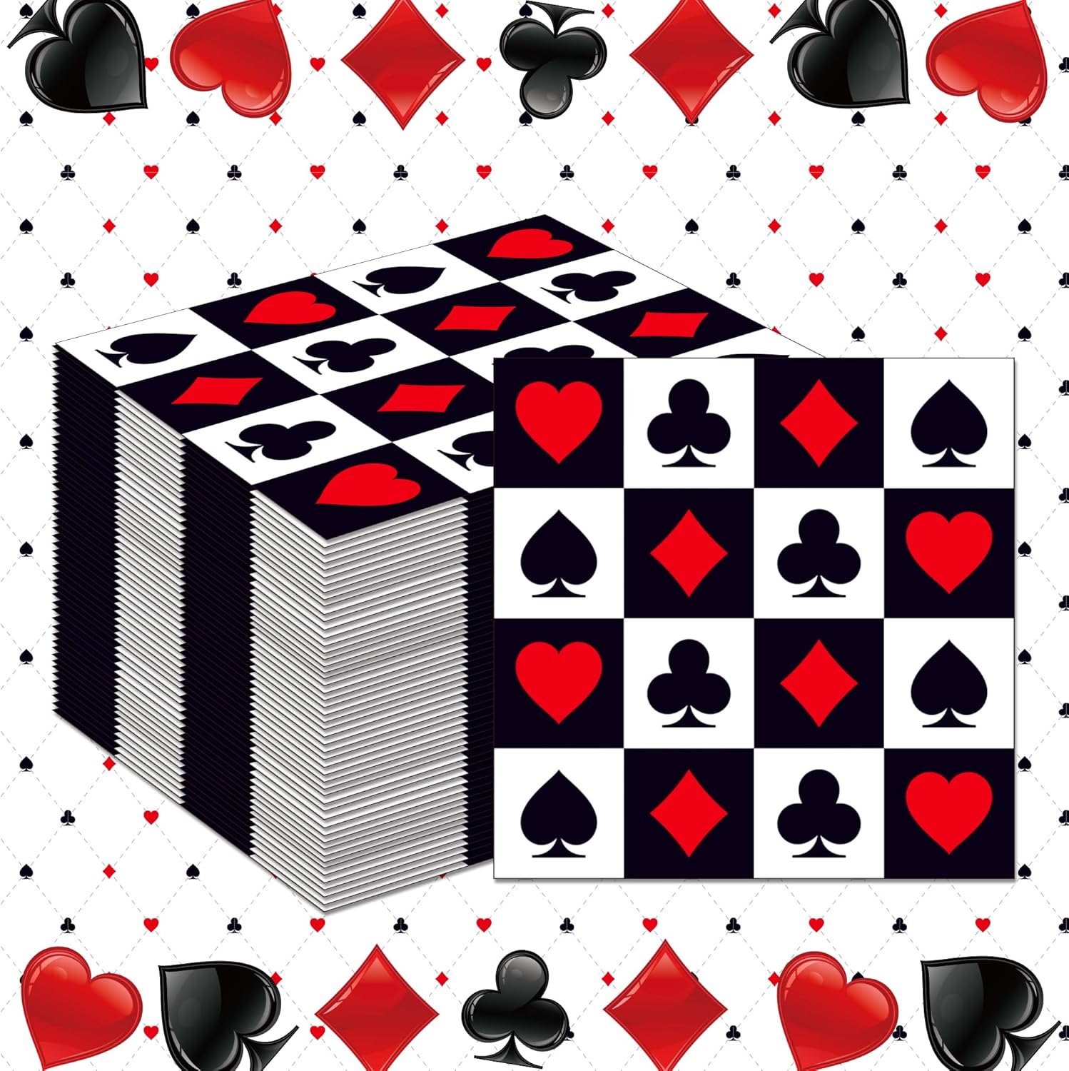 Party Games No Supplies - 20/40/60/80 PCS Tovaglioli da poker a