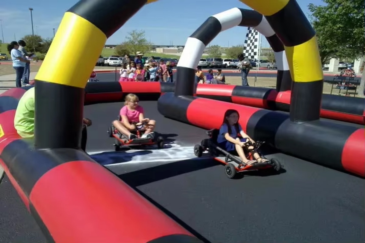 Party Games Lab - Pista gonfiabile resistente per go-kart, prezzo
